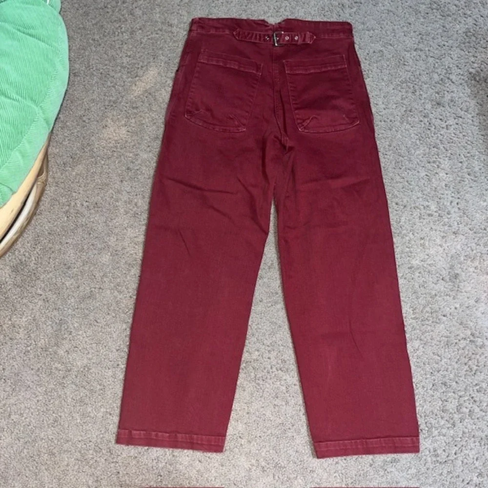 Rachel Comey Elkin Pants High Rise Wide Leg Cinch Back Pomona Overdye Paprika‎ 2